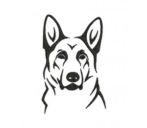 Stickdatei - Schäferhund Silhouette